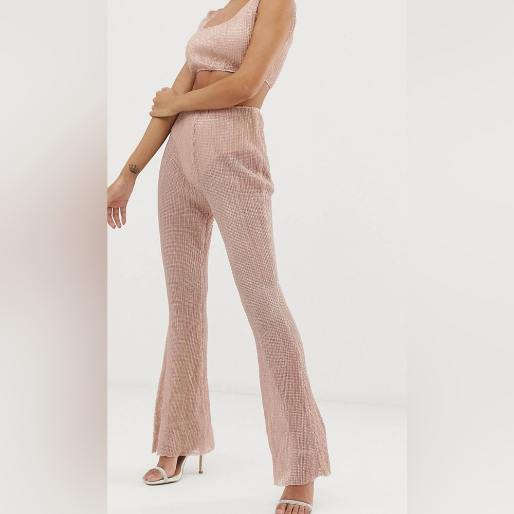Sequin Light Pink Pants